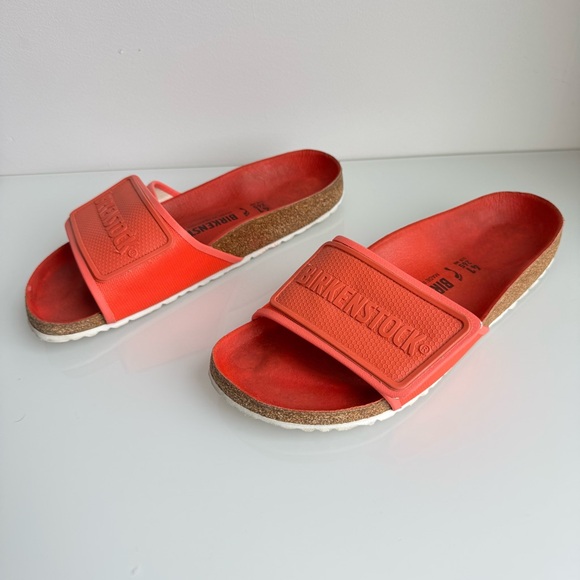 Birkenstock bright Coral Velcro Sandal sz41 - Picture 13 of 16